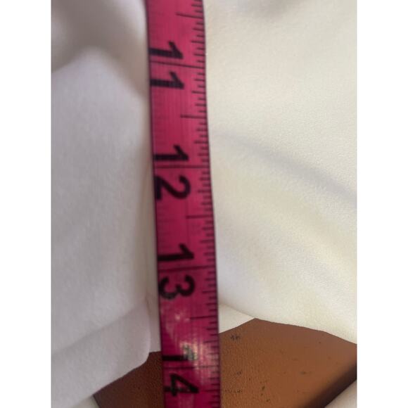 LULU'S sz L Perfect Pick White Flat Front straight length pants NEW B92 - Picture 10 of 10